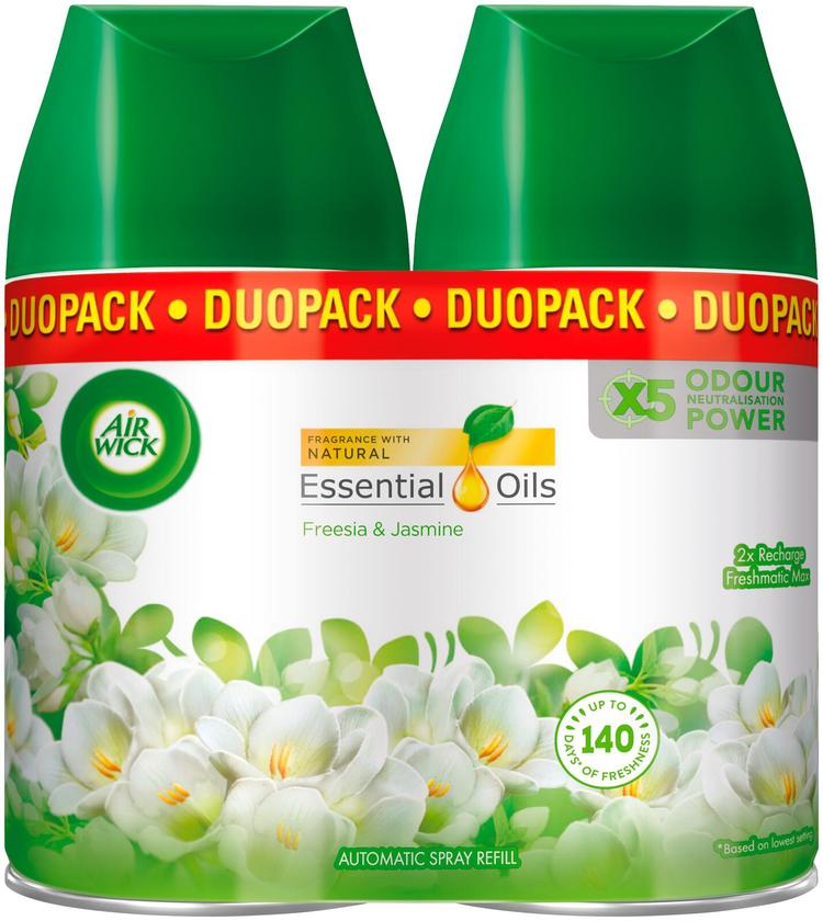 Airwick Freshmatic Duopack Freesia & Jasmin täyttö 2x250ML