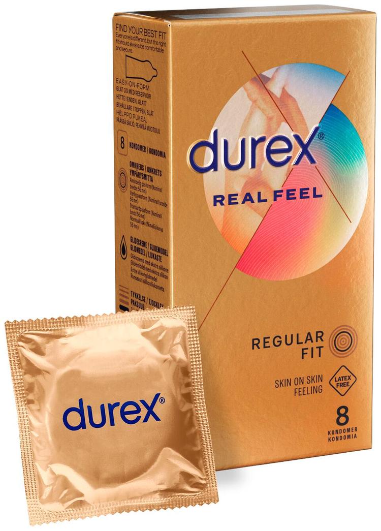 Durex Real Feel Lateksiton kondomi 8kpl