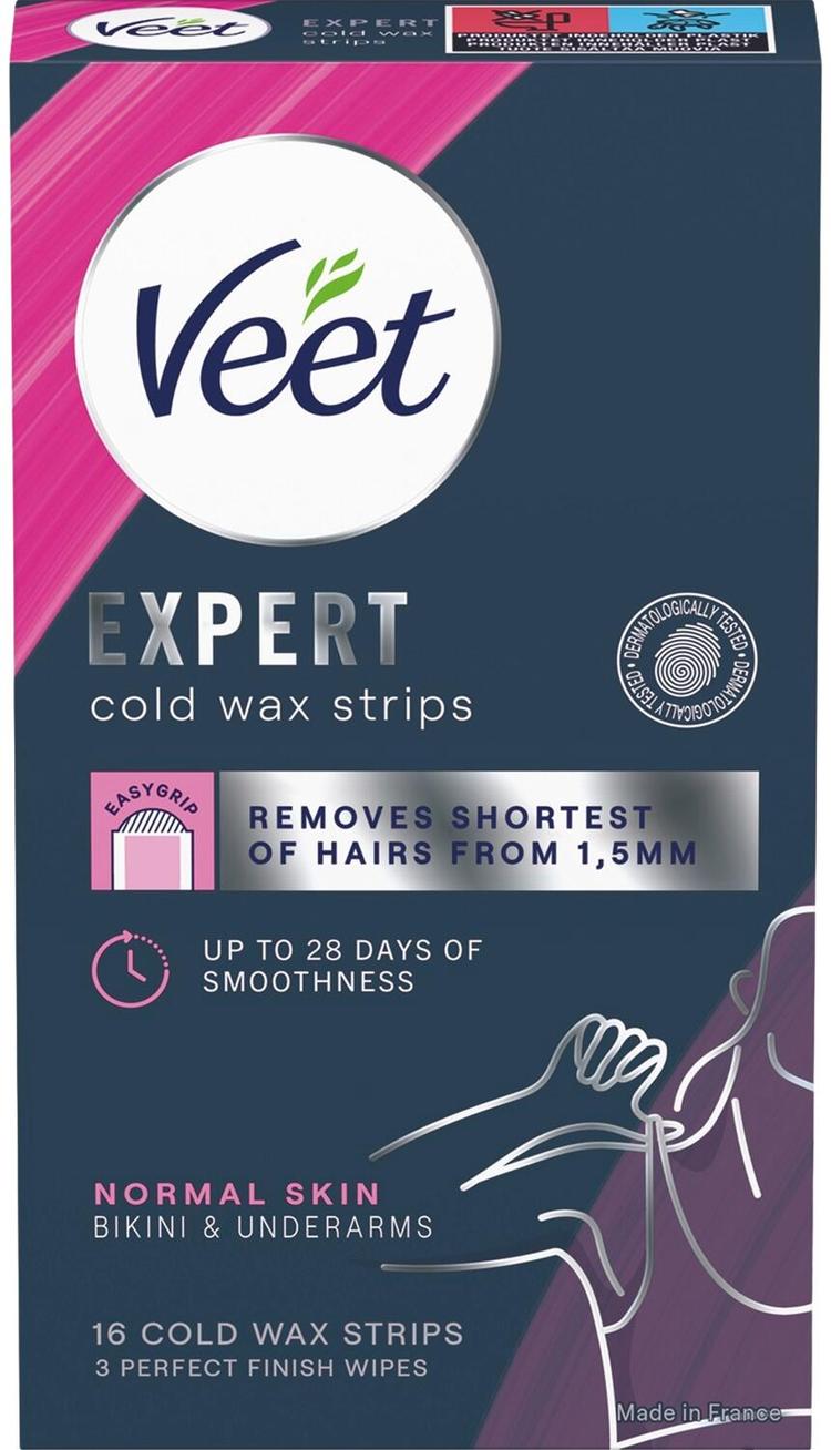 Veet Expert Cold Wax Strips bikini & underarm normal skin 16pcs