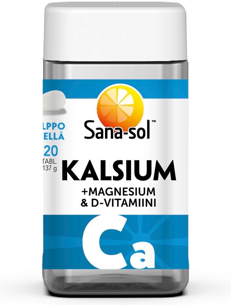 Sana-sol Kalsium-Magnesium-D-vitamiini tabletti ravintolisä 120tabl