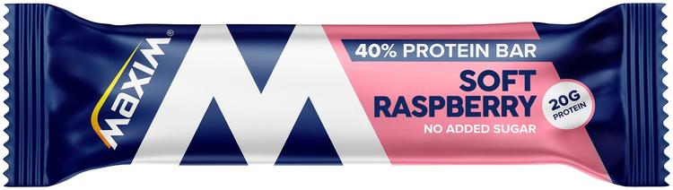 Maxim 40% Protein Bar Soft Raspberry Vadelmanmakuinen proteiinipatukka 50g