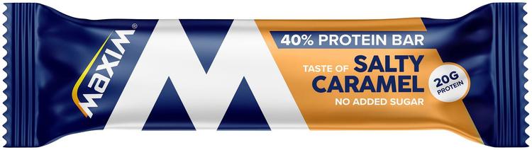 Maxim 40% protein bar Salty Caramel Karamellinmakuinen, merisuolaa sisältävä proteiinipatukka 50g