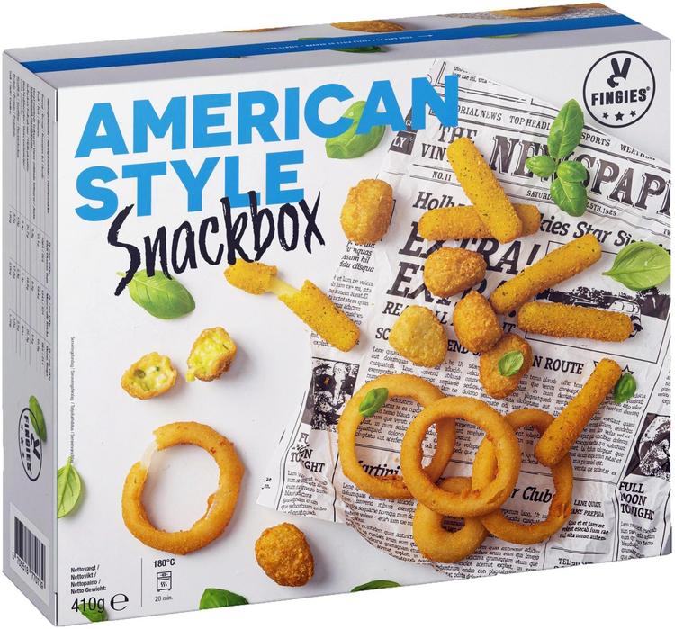 Fingies American style snackbox 410g lajitelma esipaistettu