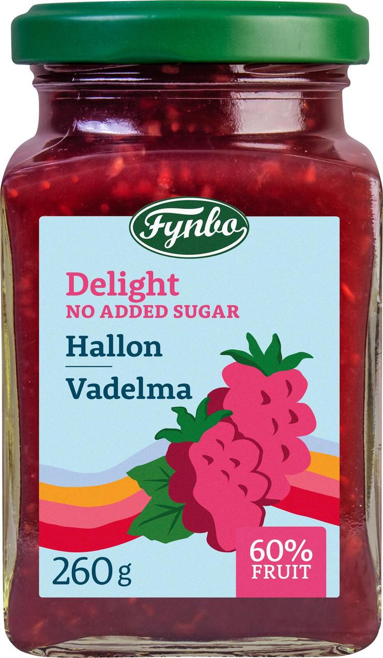 Fynbo Delight vadelmahillo - vähemmän sokeria 260g