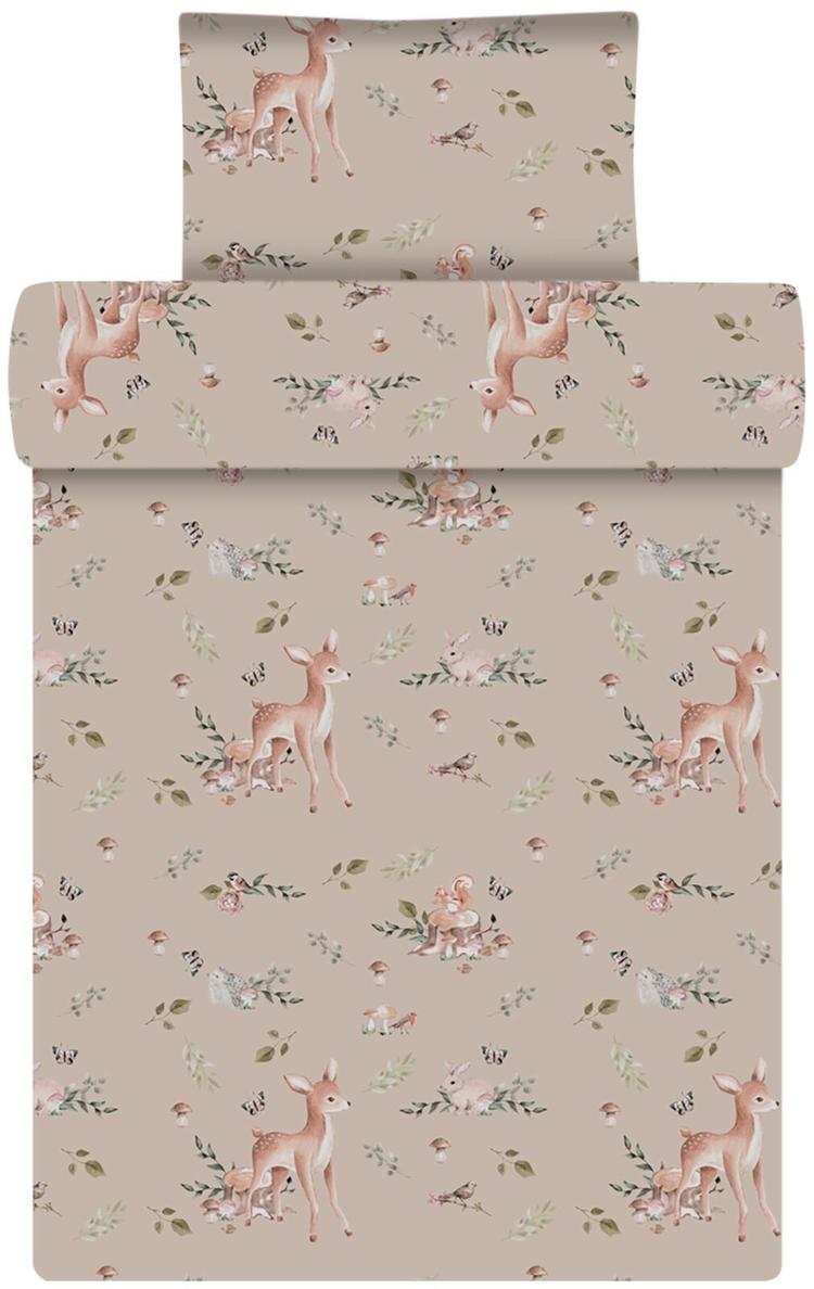 Ciraf lasten pussilakanasetti Bambi 120x160 cm, beige