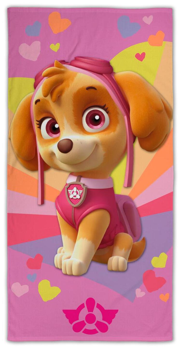 Lasten kylpypyyhe Paw Patrol 70x140 cm pinkki