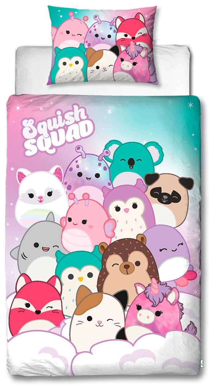 Lasten pussilakanasetti Squishmallows 150x210+50x60 monivärinen