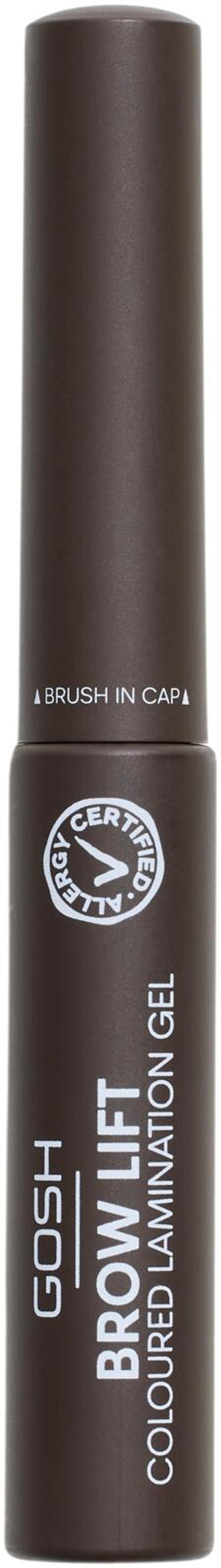 Gosh Brow Lift Coloured Lamination Gel 002 Dark Brown kulmageeli 6ml