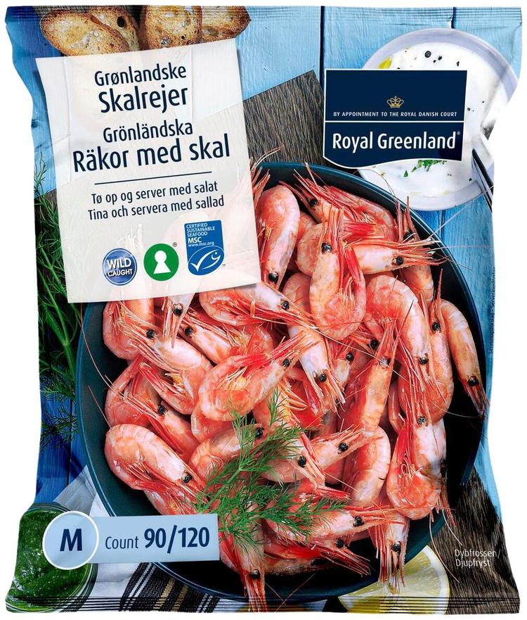 Royal Greenland Grönlantilaisia Kuorellisia kylmänveden katkarapuja 90/120 MSC pakaste 500g