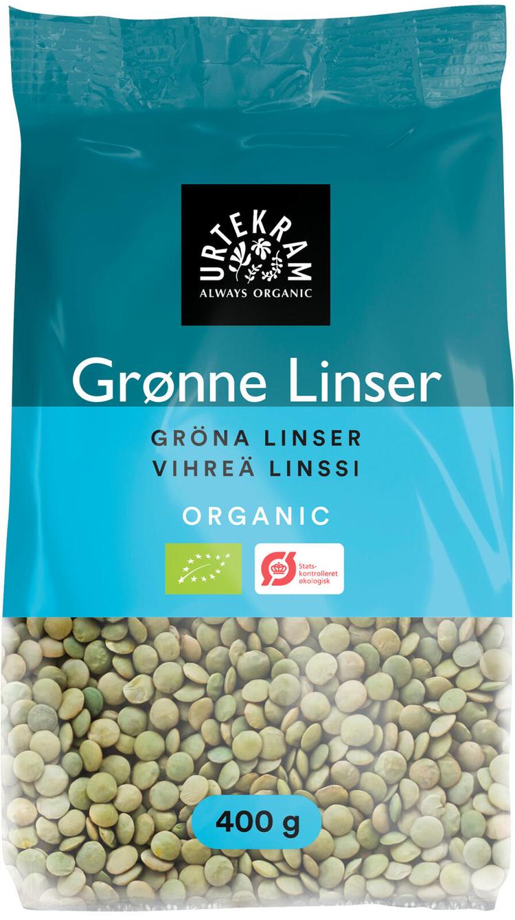 URTEKRAM luomu Vihreä linssi 400g