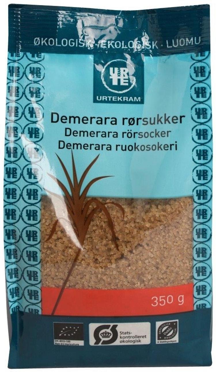 URTEKRAM Luomu Demerara ruokosokeri 350g