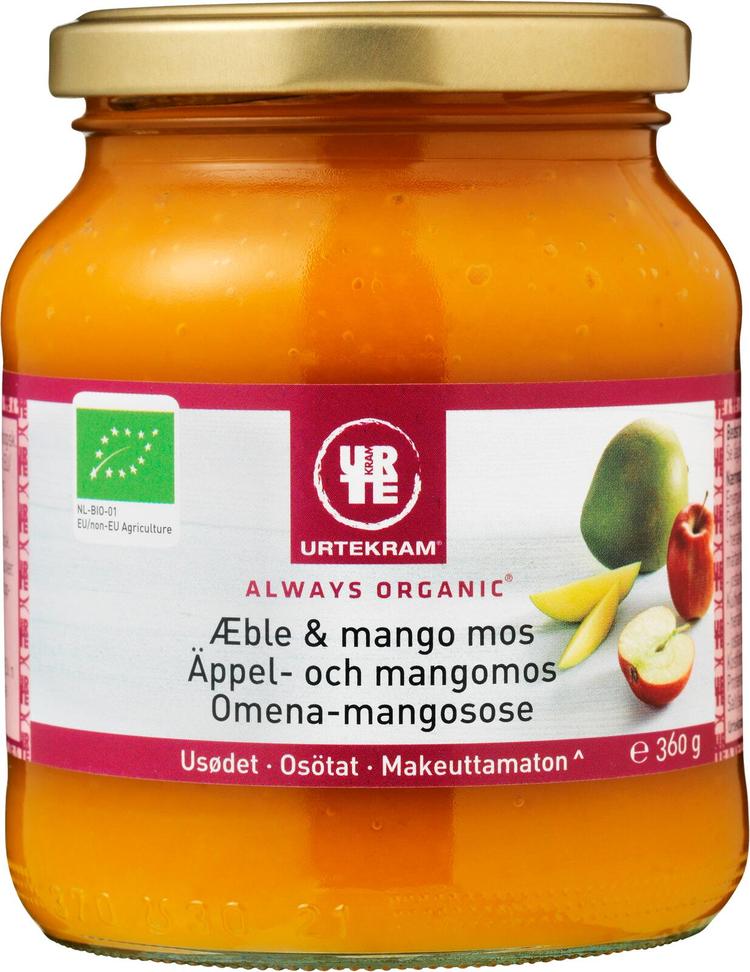 URTEKRAM Luomu Makeuttamaton Omena-mangosose 360g