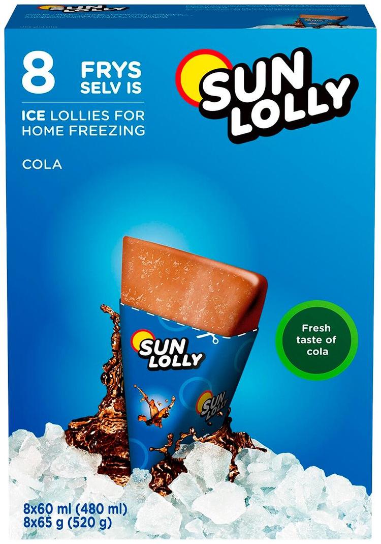 Sun Lolly 8x60ml/65g Pakasta itse mehujää Cola