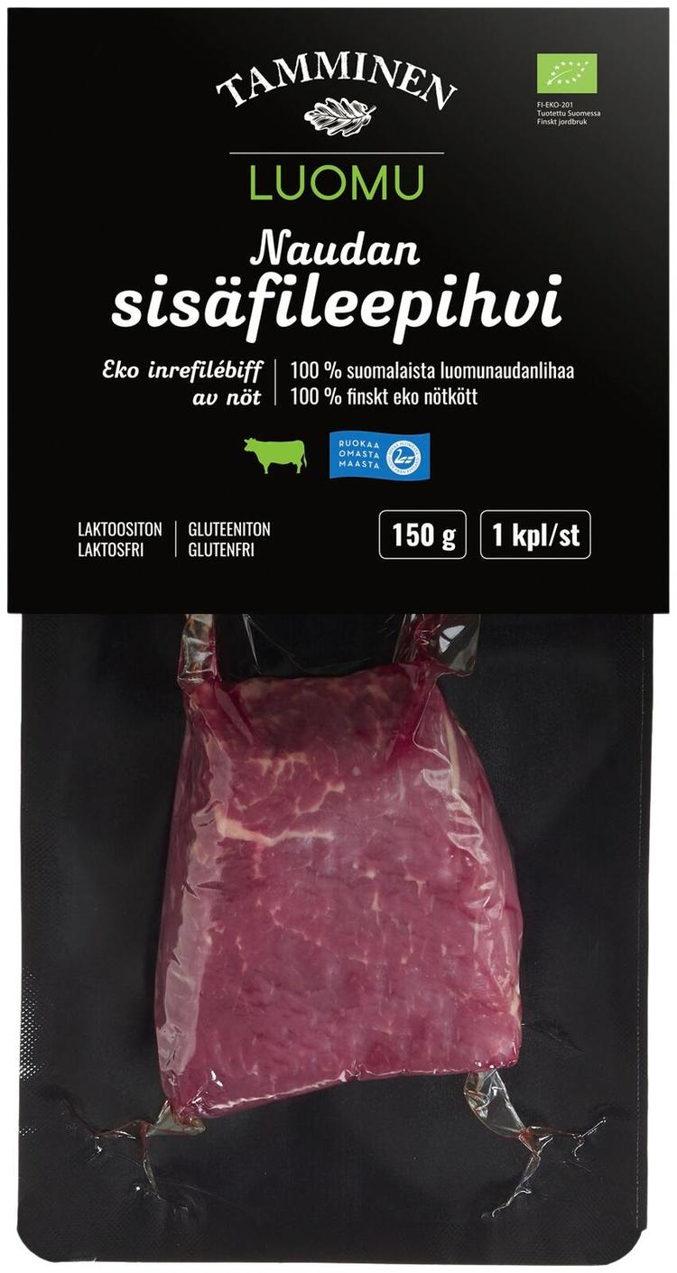 Tamminen luomunaudan sisäfilepihvi 150g