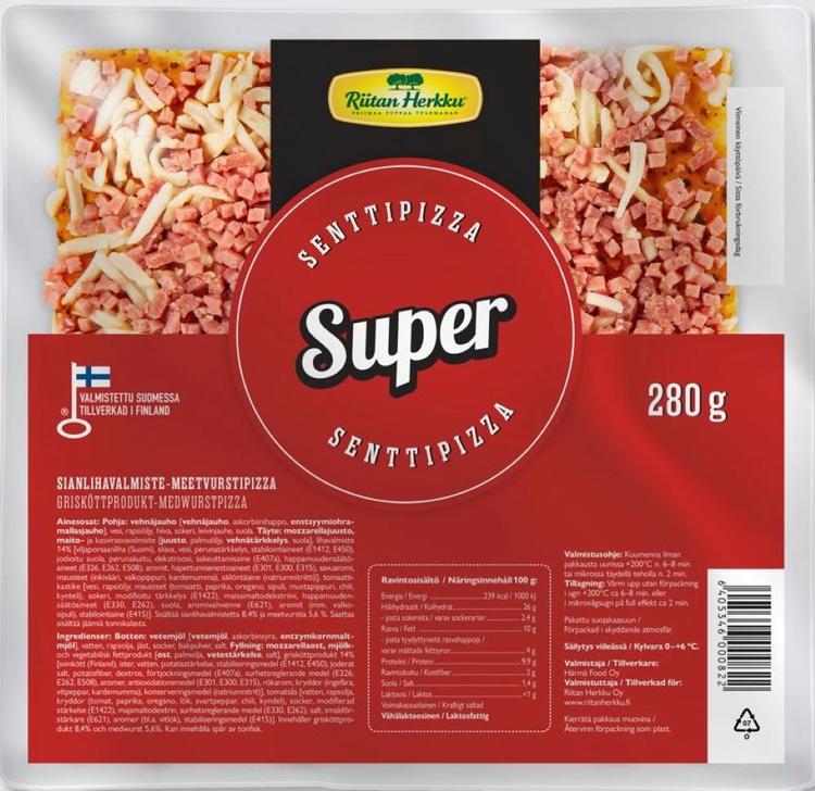 Riitan Herkku Senttipizza Super 280g