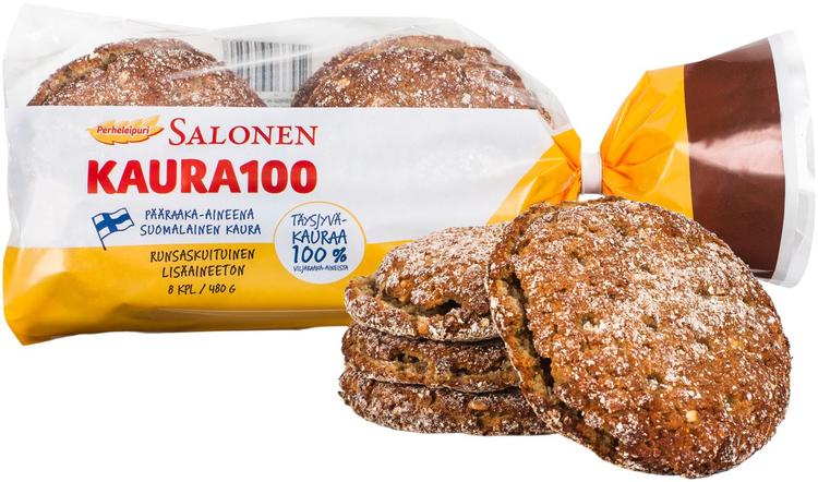 Perheleipuri Salonen Kaura100 8/480g kauraleipä, halkaistu