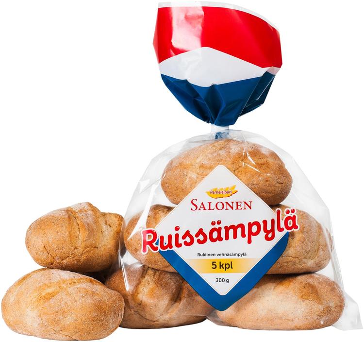 Perheleipuri Salonen Ruissämpylä 5/300g rukiinen vehnäsämpylä