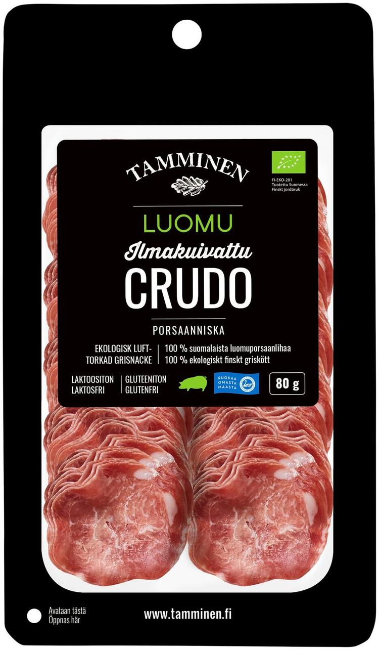 Tamminen ilmakuivattu luomuporsaan niska crudo 80g