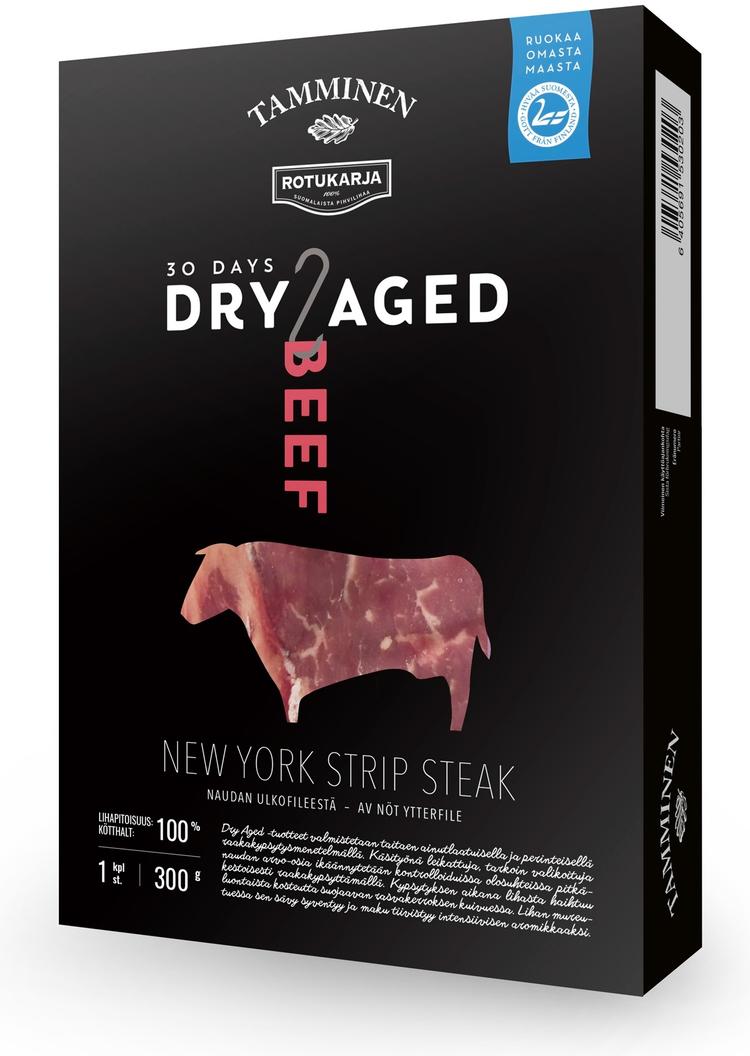Tamminen Rotukarja naudan Dry Aged New York Strip steak 300g