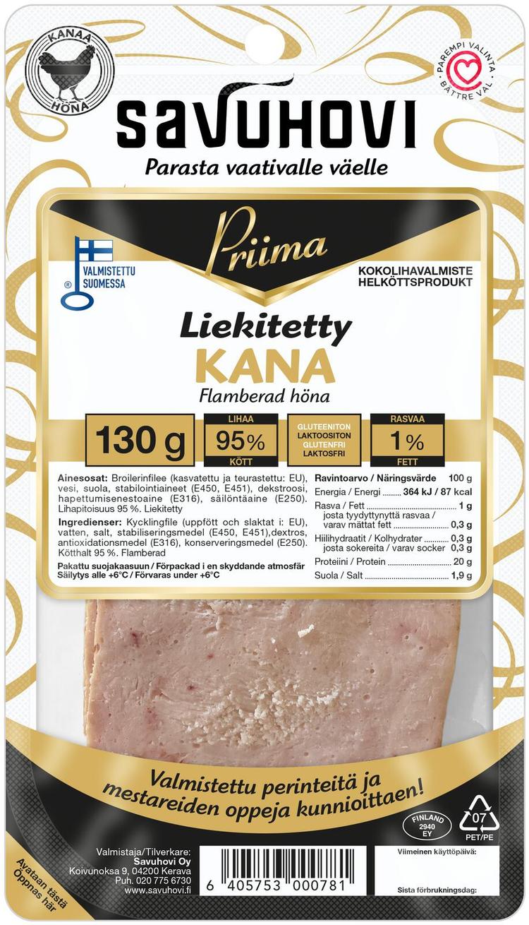 Savuhovi Priima Liekitetty kana 130g