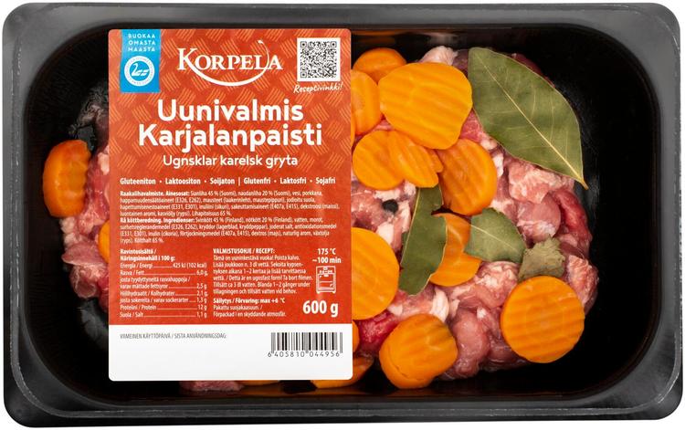 Korpela Uunivalmis karjalanpaisti 600g