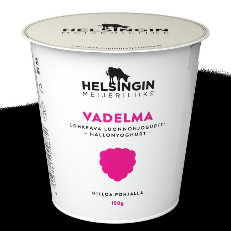 Helsingin Meijeriliike - Vadelma - lohkeava luonnonjogurtti 150g