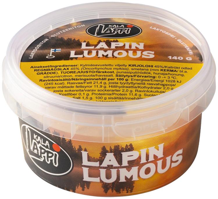 Lapin Lumous kylmäsavukirjolohitartar 140g