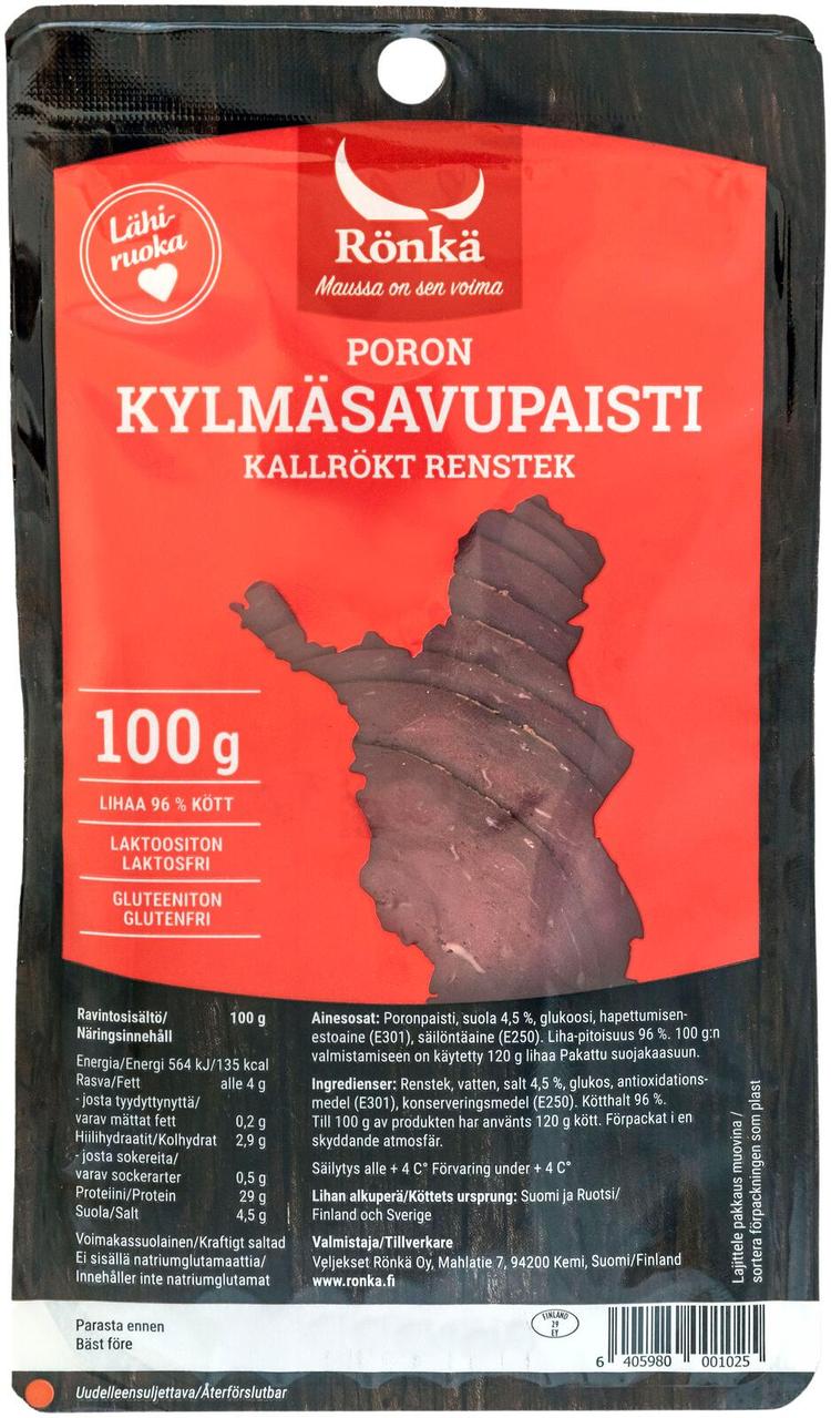 Rönkä Poron kylmäsavupaistisiivu 100g