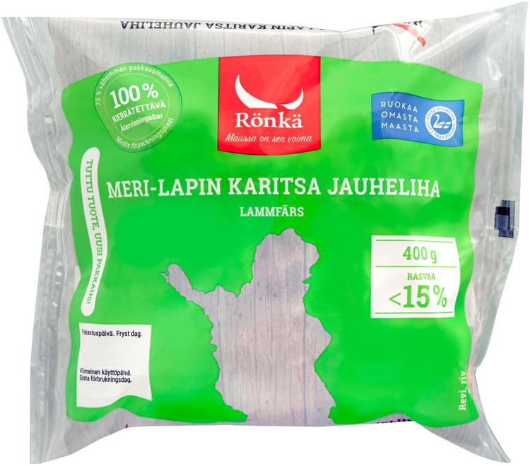 Rönkä Meri-Lapin Karitsa jauheliha 400g pakaste