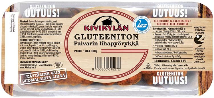 Kivikylän Palvarin Gluteeniton Lihapulla 300 g