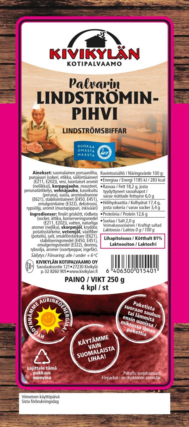 Kivikylän Palvarin Lindströminpihvi 250g