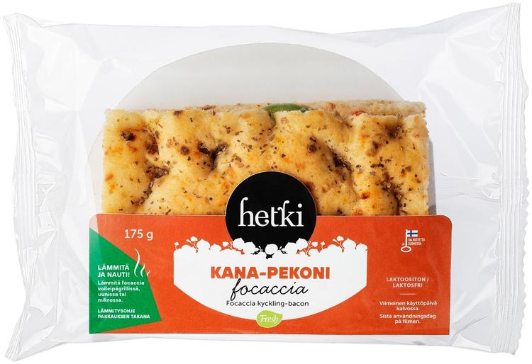 Fresh Hetki Focaccia kana-pekoni 175 g