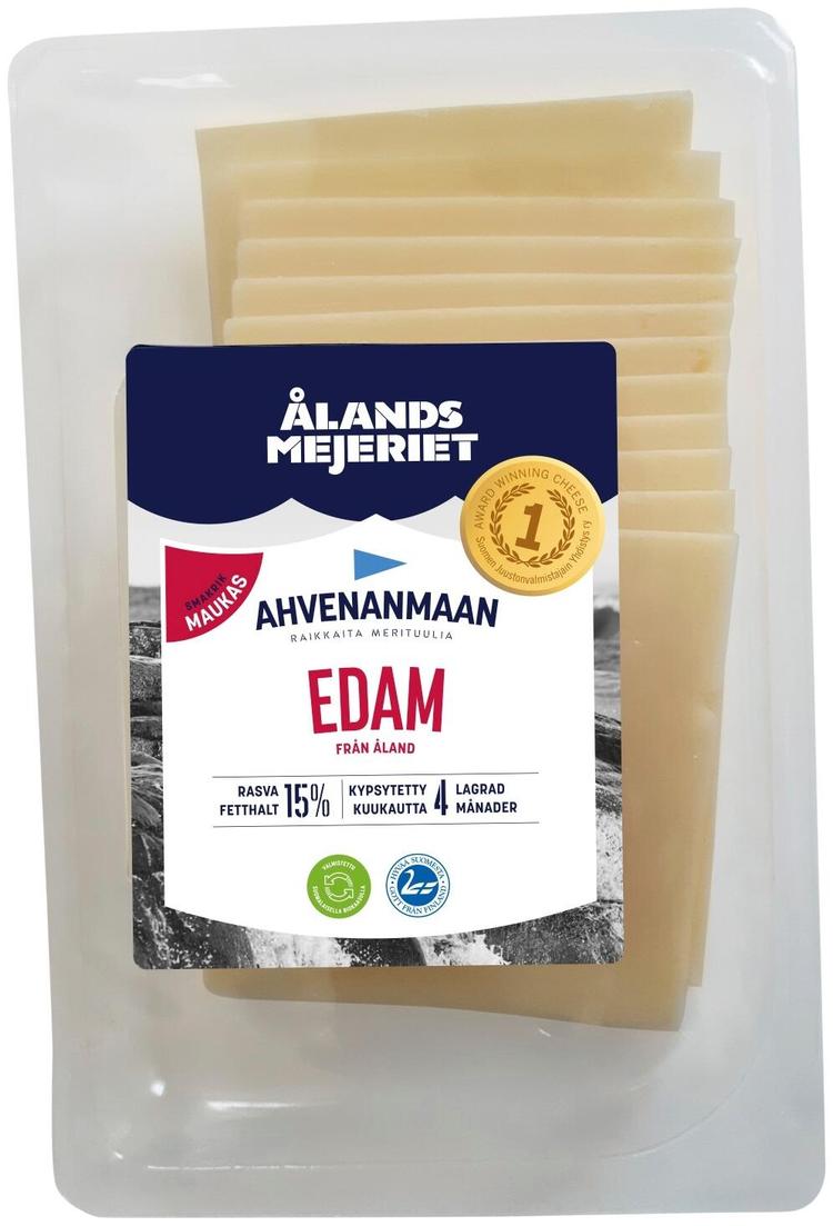 Ahvenanmaan 200g Edam 15% viipaleet