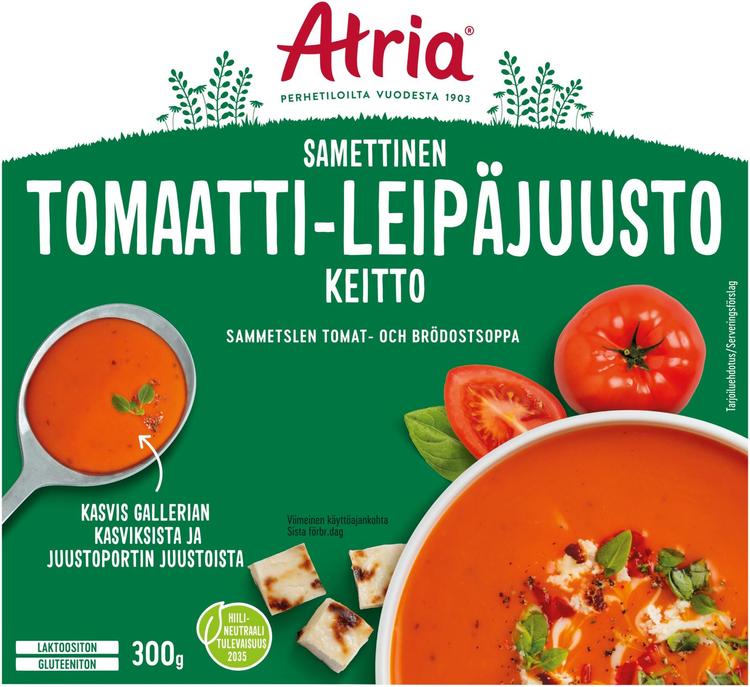 Atria Samettinen Tomaatti-Leipäjuustokeitto 300g