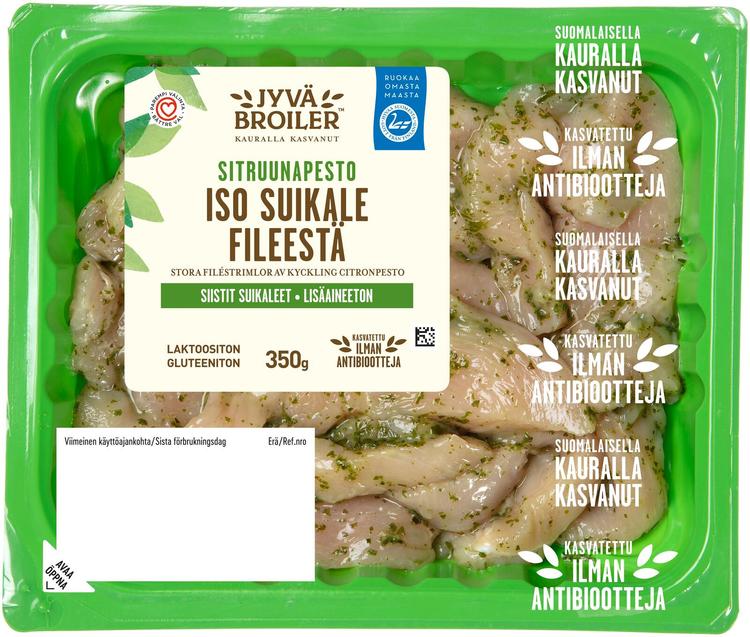 Jyväbroiler Iso Suikale Broilerin Fileestä Sitruunapesto 350g