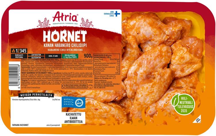 Atria Kanan Hornet Habanero Chilisiipi 900g