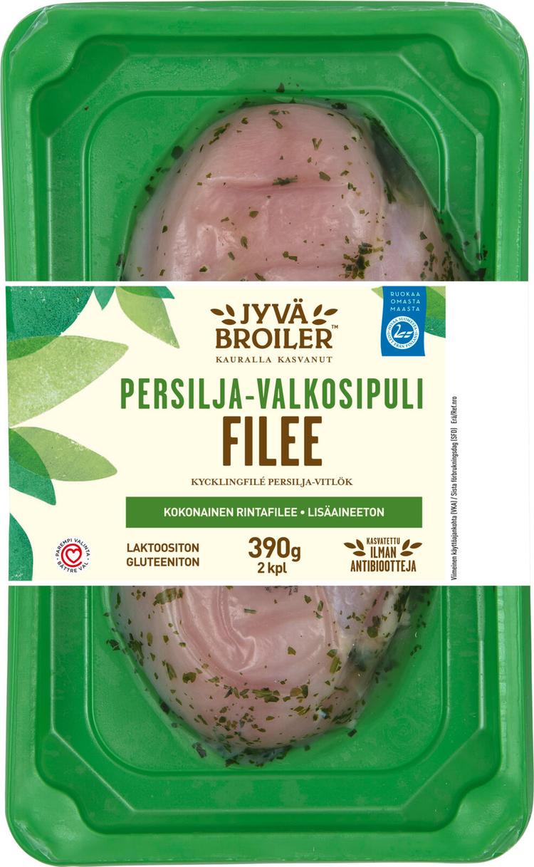 Jyväbroiler Broilerin Filee Persilja-Valkosipuli 390g