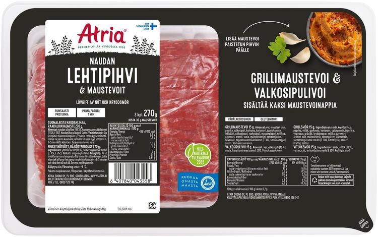 Atria Naudan Lehtipihvi ja maustevoit 270g