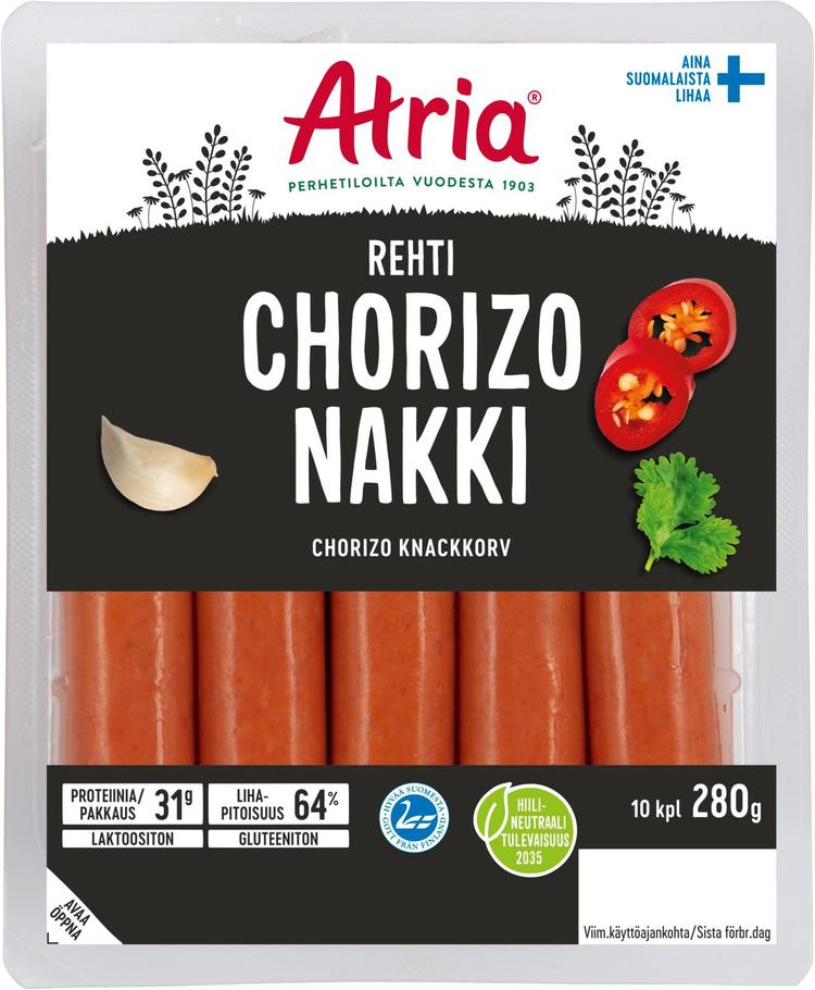 Atria Rehti Chorizonakki Kuoreton 280g