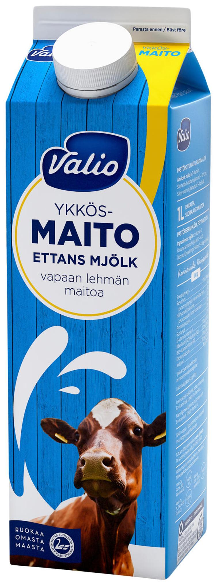 Valio vapaan lehmän ykkösmaito 1 l