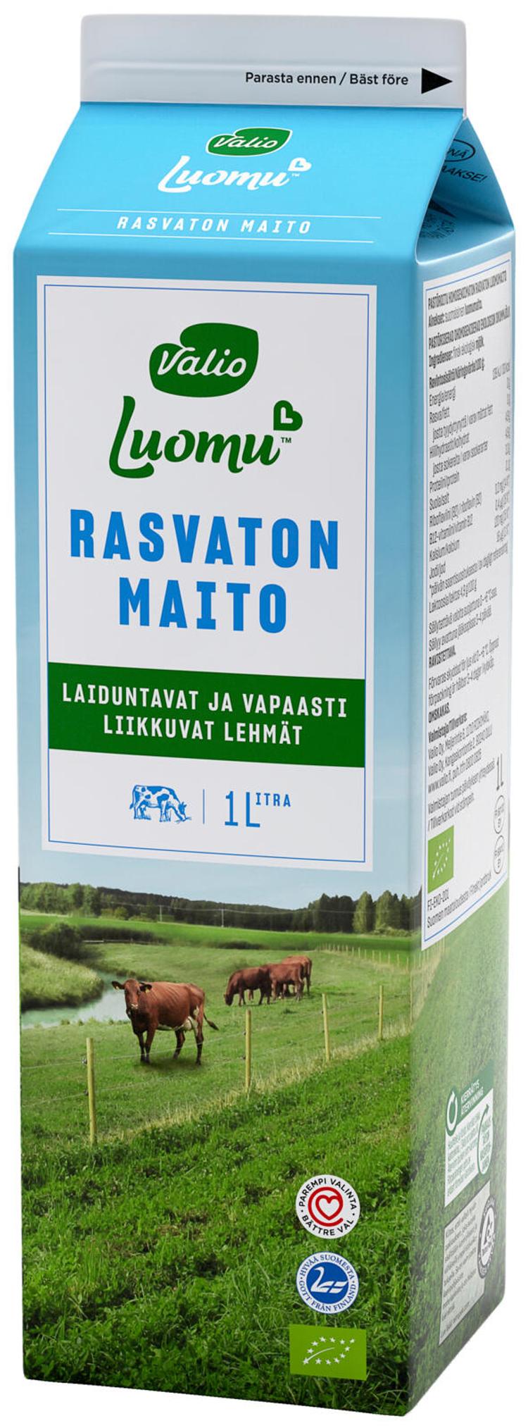 Valio Luomu™ rasvaton maito 1 l