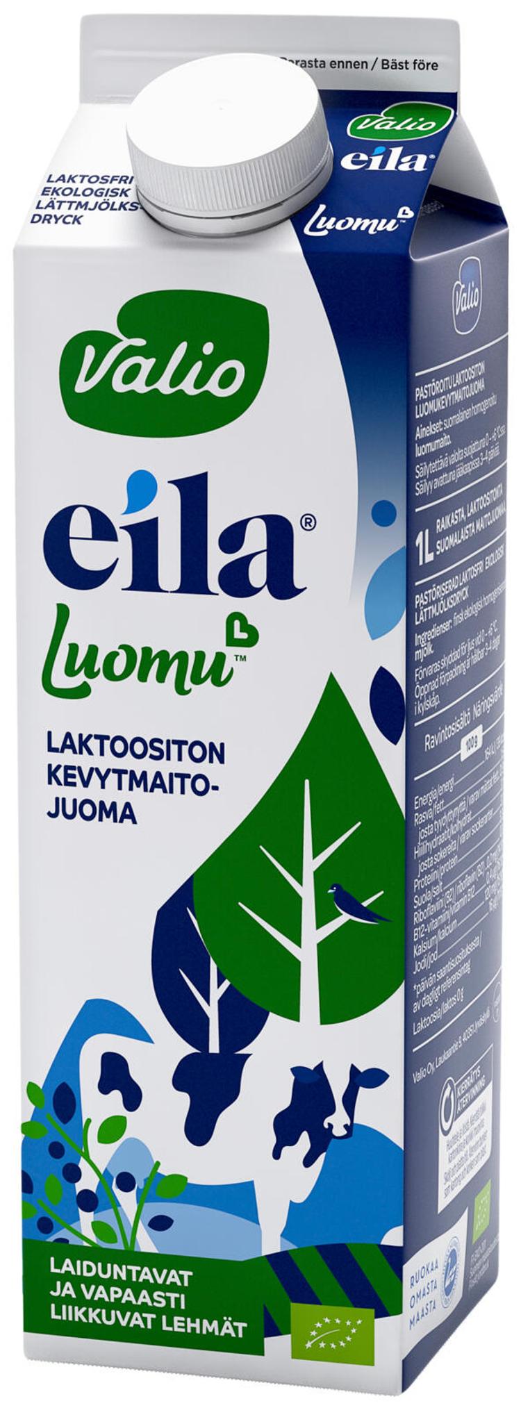 Valio Eila® Luomu™ kevytmaitojuoma 1 l laktoositon