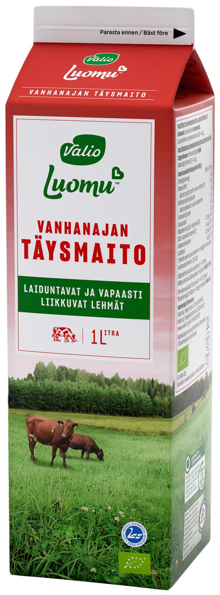 Valio Luomu™ vanhanajan täysmaito 1 l