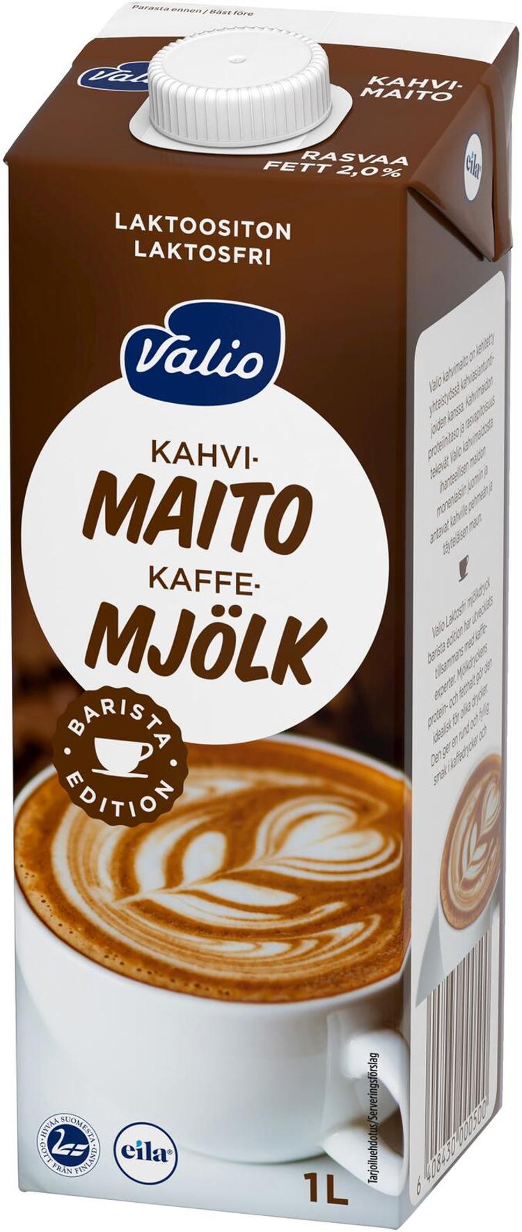 Valio kahvimaito 1 l laktoositon UHT