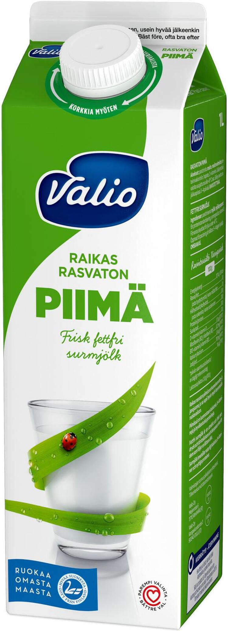 Valio rasvaton piimä 1 l