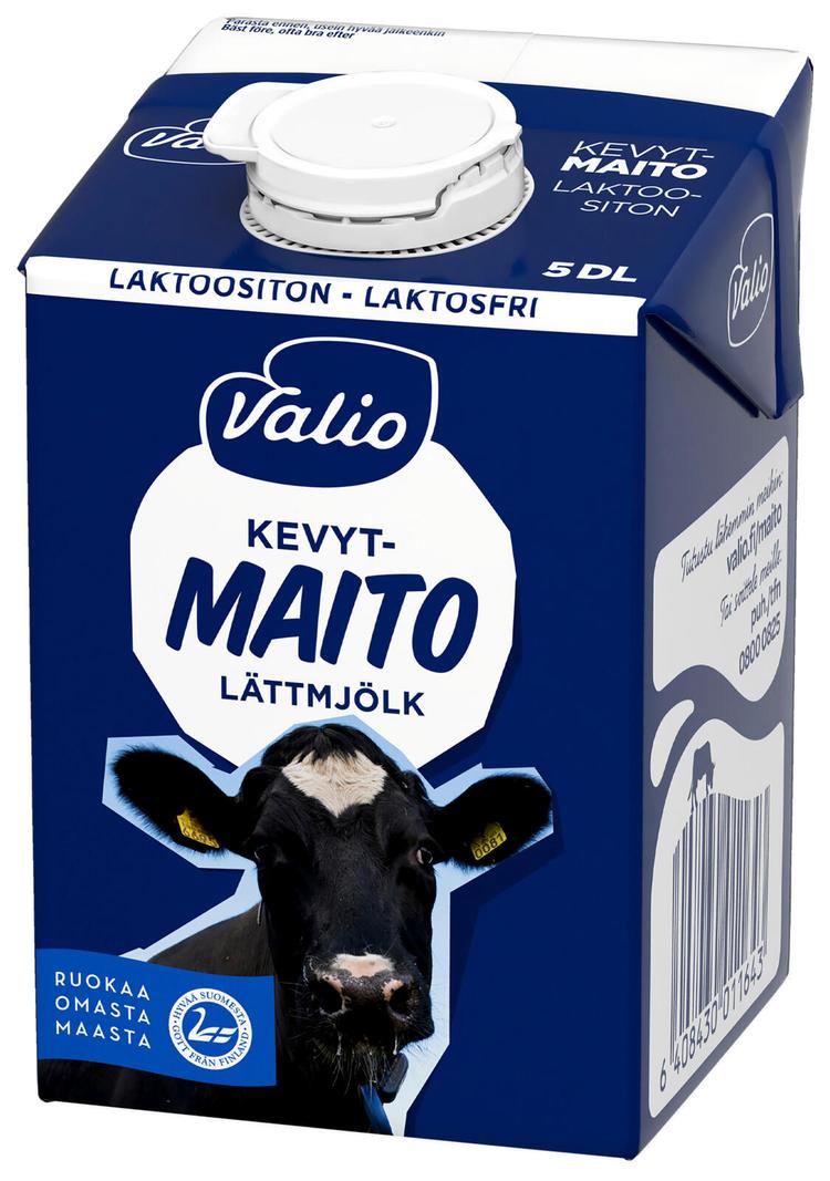 Valio kevytmaito 0,5 l laktoositon UHT