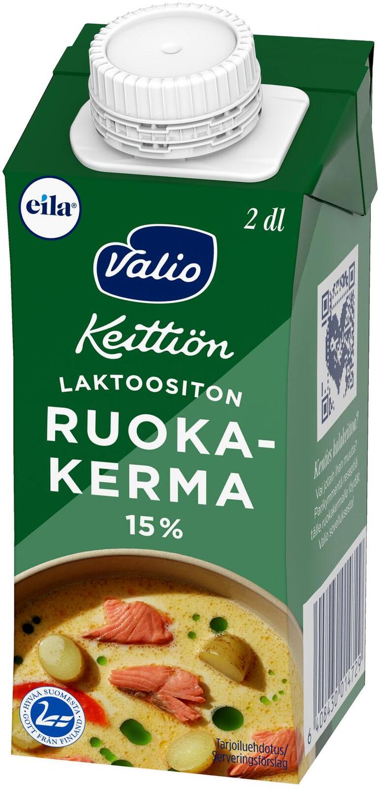 Valio Keittiön ruokakerma 15 % 2 dl UHT laktoositon