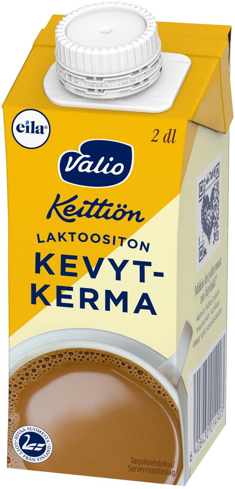 Valio Keittiön kevytkerma 2 dl UHT laktoositon