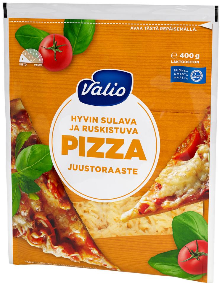 Valio pizzajuusto e400 g raaste