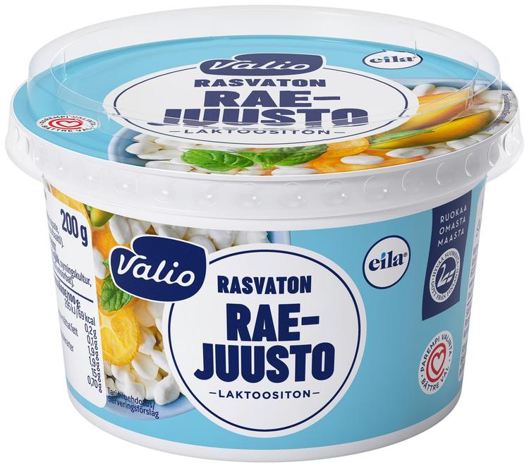 Valio raejuusto 200 g rasvaton laktoositon